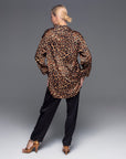Leopard Satin Dress Shirt