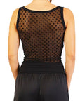 Top with Sheer Dotted Tulle
