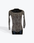 Scoop Neck Leopard Print Bodysuit