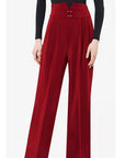 22202K Ladies Burgundy Pants