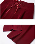 22202K Ladies Burgundy Pants