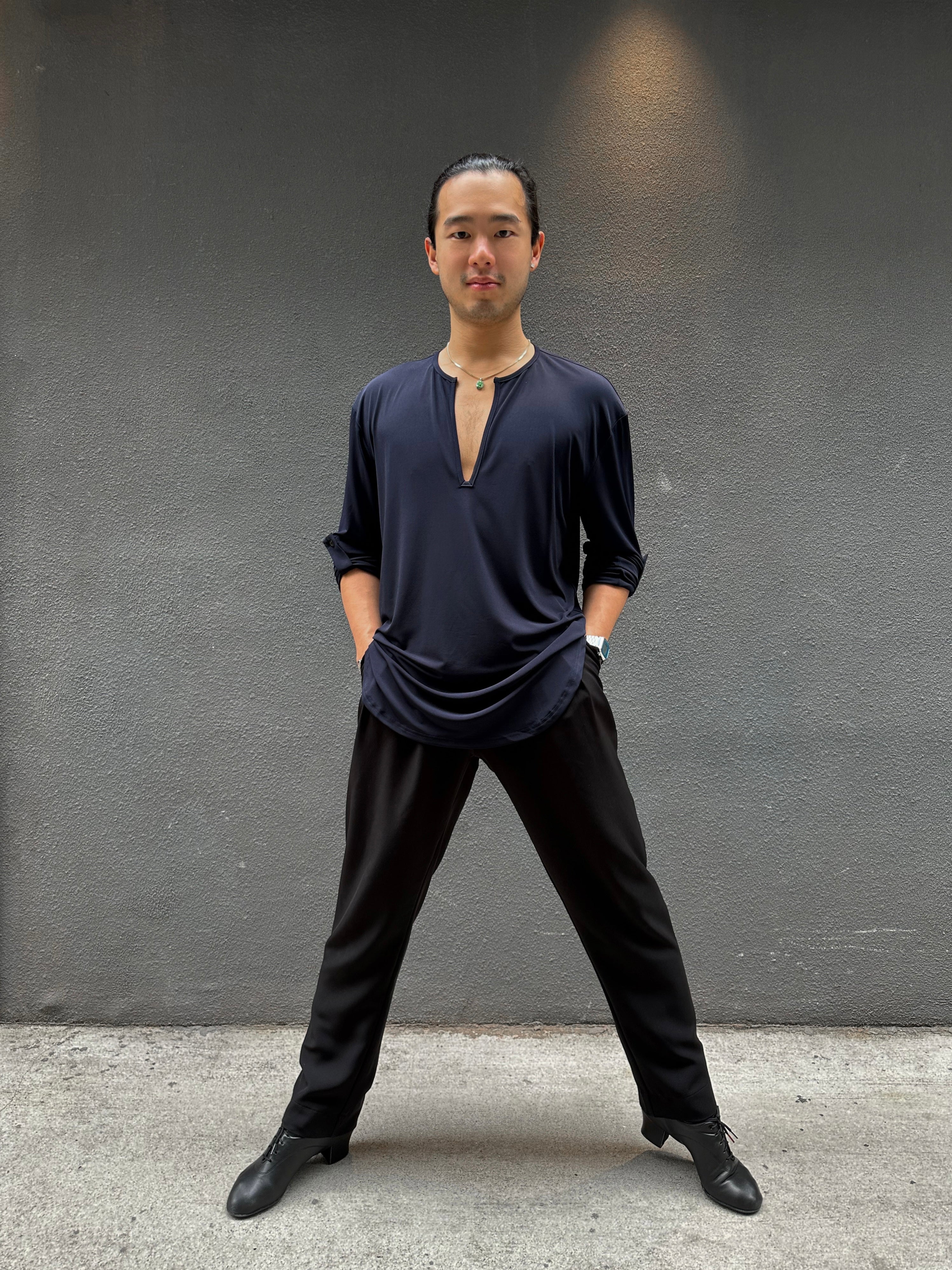 Loose Fit V Neck Shirt