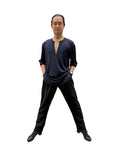 Loose Fit V Neck Shirt by LOAD