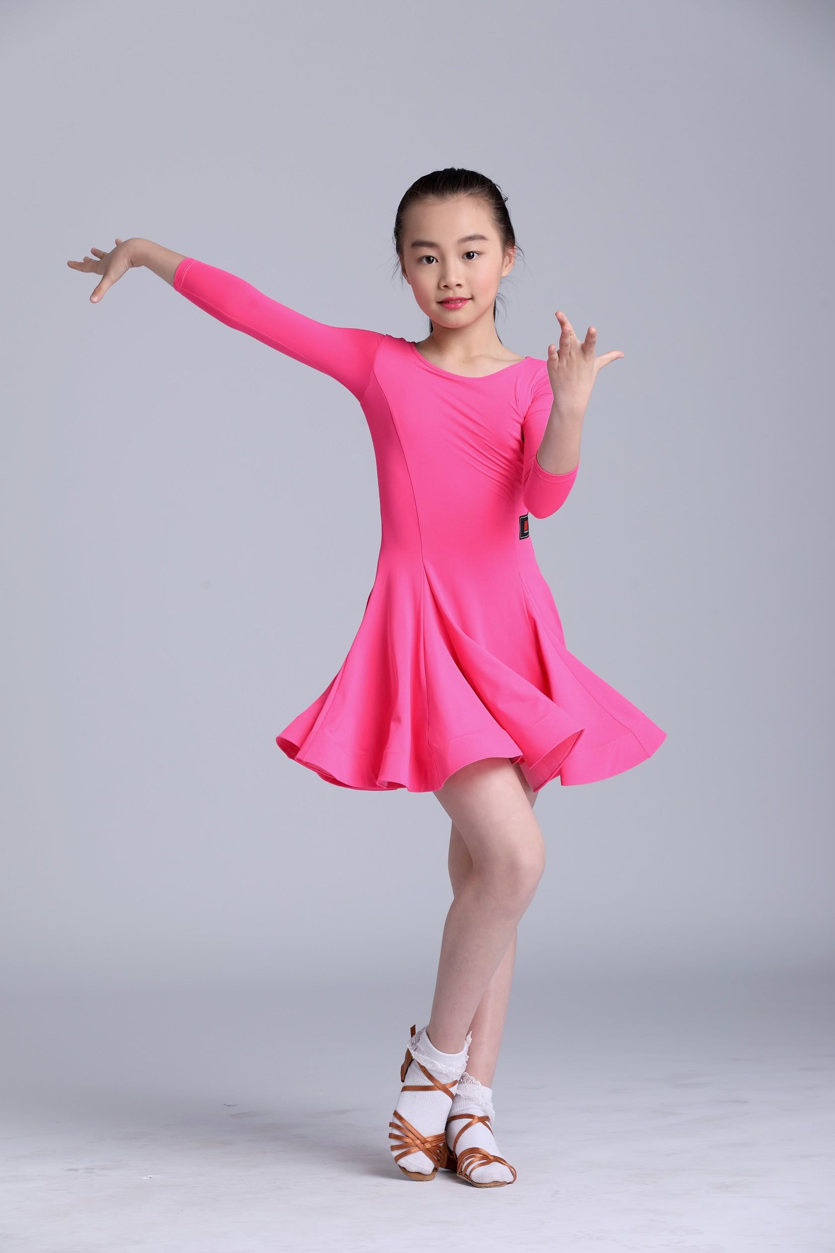 23232Z Girls Pink Competition Dress