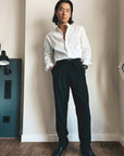 Classic Pleat Unisex Pants Long