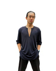Loose Fit V Neck Shirt by LOAD
