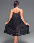 Black Net Wrap Dress
