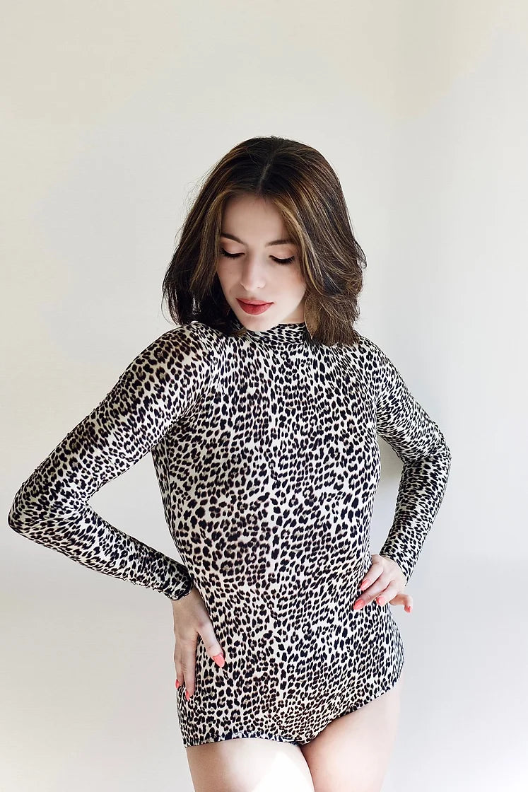 Long Sleeved Leopard Print Body