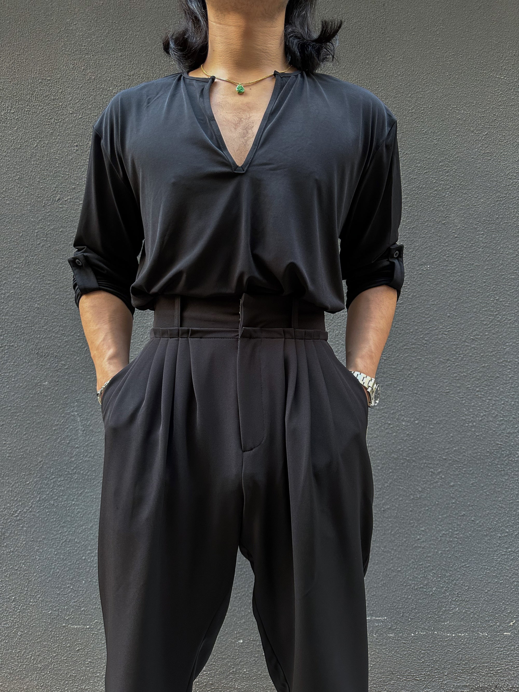 Loose Fit V Neck Shirt