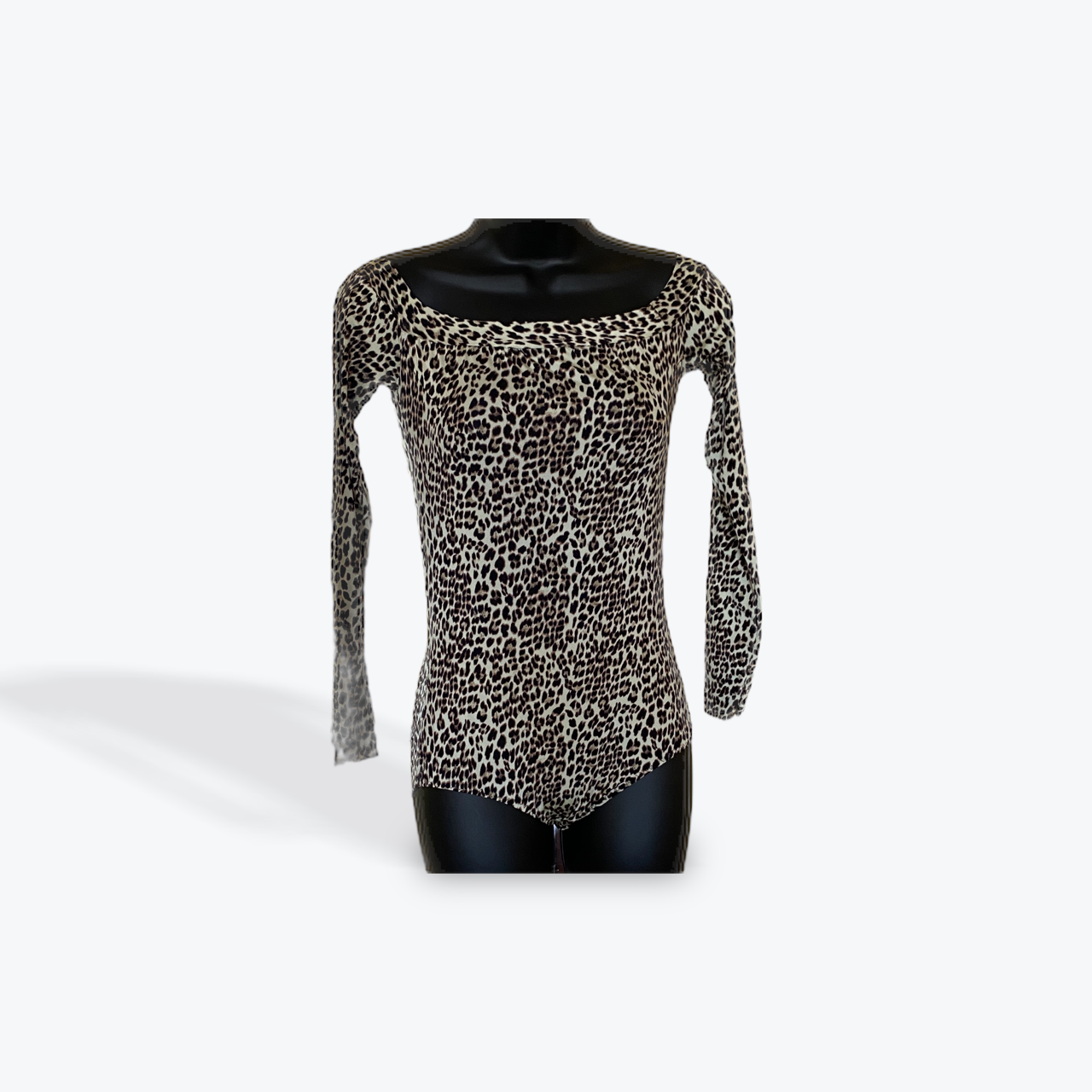 Scoop Neck Leopard Print Bodysuit