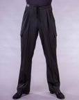 Black Cargo Practice trousers with straight leg by DSI