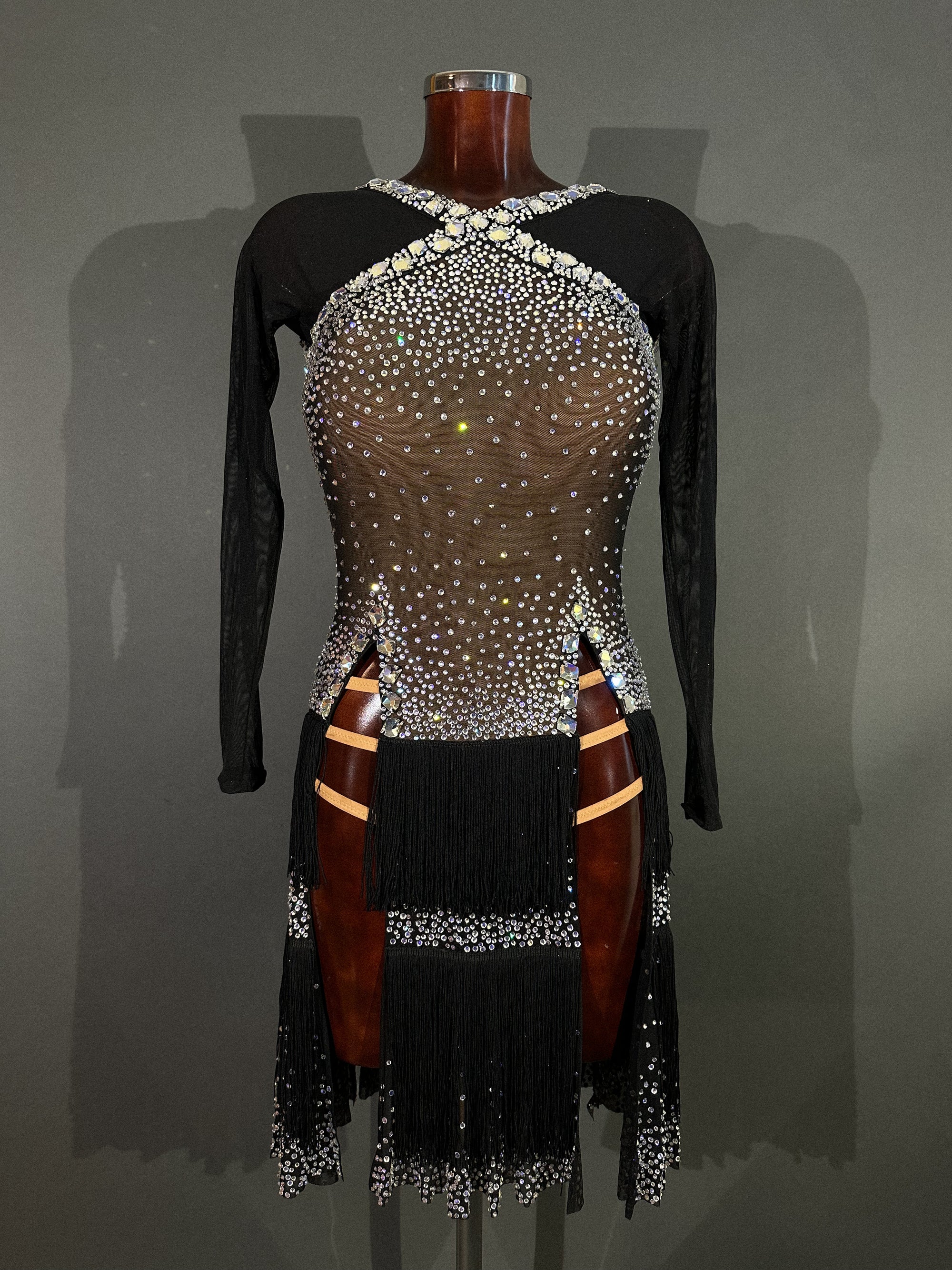 Black Competition Latin Dress by LOAD by Design