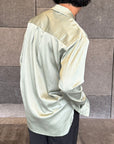 Pistachio Pinstripe Satin Shirt