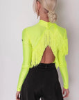 Girl 777 Fringed bodysuit by Dolotov - Neon