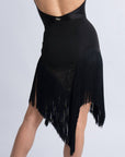 Net Wrap Fringe Skirt